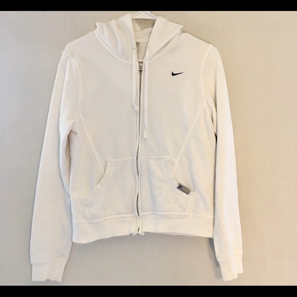 Nike Full Zip Sweater White Size Medium 8-10 Kids